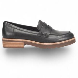 Kork-Ease Black Leather Loafers with Brown Sole Size ~7